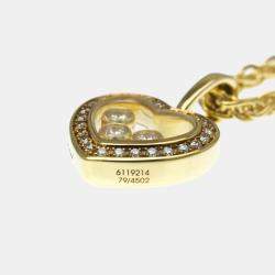 Pre Owned Chopard Happy Diamonds 18K Yellow Gold Diamond Necklace 