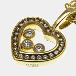 Pre Owned Chopard Happy Diamonds 18K Yellow Gold Diamond Necklace 