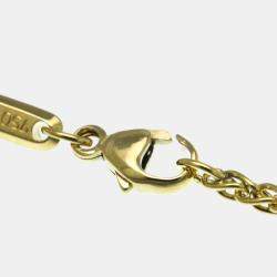 Pre Owned Chopard Happy Diamonds 18K Yellow Gold Diamond Necklace 