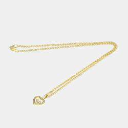 Pre Owned Chopard Happy Diamonds 18K Yellow Gold Diamond Necklace 