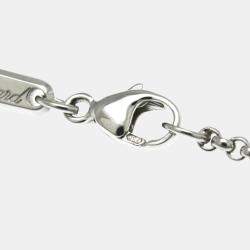 Pre Owned Chopard Happy Diamonds 18K White Gold Diamond, Ruby, Sapphire Necklace