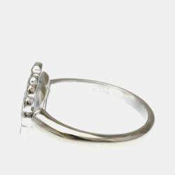 Pre Owned Chopard Happy Diamonds 18K White Gold Diamonds Ring EU 55