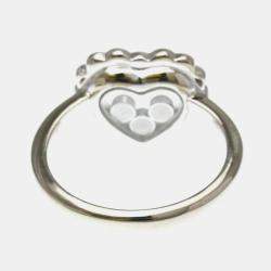 Pre Owned Chopard Happy Diamonds 18K White Gold Diamonds Ring EU 55