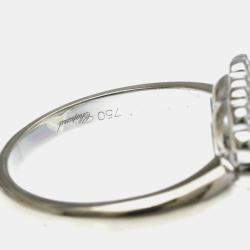 Pre Owned Chopard Happy Diamonds 18K White Gold Diamonds Ring EU 55
