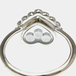 Pre Owned Chopard Happy Diamonds 18K White Gold Diamonds Ring EU 55