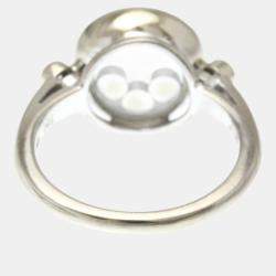 مملوكة مسبقًا خاتم شوبارد هابي دايموند ألماس وذهب أبيض عيار 18 مقاس 52