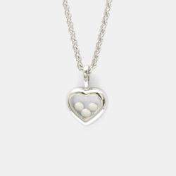 مملوكة مسبقًا قلادة شوبارد هابي دايموند ذهب أبيض وألماس عيار 18