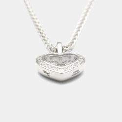 مملوكة مسبقًا قلادة شوبارد هابي دايموند ذهب أبيض وألماس عيار 18