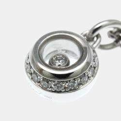 مملوكة مسبقًا Chopard Happy Diamonds 18K White Gold and Diamond Pendant Necklace