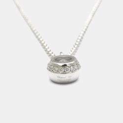 مملوكة مسبقًا Chopard Happy Diamonds 18K White Gold and Diamond Pendant Necklace