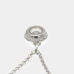 مملوكة مسبقًا Chopard Happy Diamonds 18K White Gold and Diamond Pendant Necklace