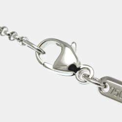 مملوكة مسبقًا Chopard Happy Diamonds 18K White Gold and Diamond Pendant Necklace