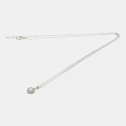 مملوكة مسبقًا Chopard Happy Diamonds 18K White Gold and Diamond Pendant Necklace