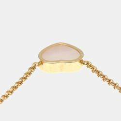 Pre Owned قلادة شوبارد هابي هارتس ذهب وردي عيار 18 وأم اللؤلؤ