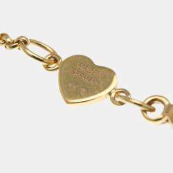 Pre Owned قلادة شوبارد هابي هارتس ذهب وردي عيار 18 وأم اللؤلؤ