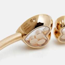 Pre Owned سوار شوبارد هابي أيقونات ألماس ذهب وردي عيار 18 مفتوح