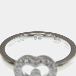 Pre Owned خاتم شوبارد هابي دايموندز ذهب أبيض عيار 18 وألماس مقاس الاتحاد الأوروبي 50