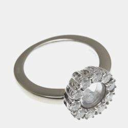 Pre Owned خاتم شوبارد هابي دايموندز ماس وذهب أبيض عيار 18 مقاس 47