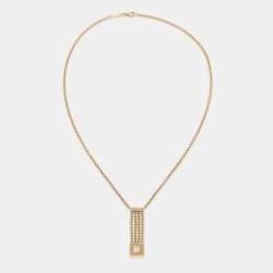 Pre Owned Chopard Happy Diamonds Icon 18k Yellow Gold Pendant Necklace