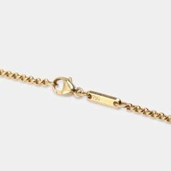 Pre Owned Chopard Happy Diamonds Icon 18k Yellow Gold Pendant Necklace