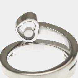 Pre Owned خاتم شوبارد هابي هارت تويست ألماس وذهب أبيض عيار 18 مقاس 49