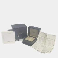 Pre Owned خاتم شوبارد هابي هارت تويست ألماس وذهب أب يض عيار 18 مقاس 49