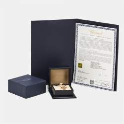 Pre Owned قلادة شوبارد هابي دايموندز عائمة بالحرف العربي م ألماس ذهب وردي عيار 18