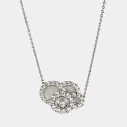 Pre Owned Chopard 18K White Gold and Diamond Happy Dreams Pendant Necklace