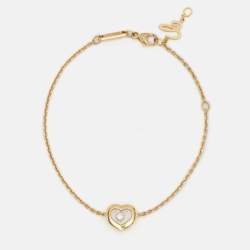 مملوكة مسبقًا سوار شوبارد هابي دايموندز أيقون  قلب ذهب أصفر عيار 18