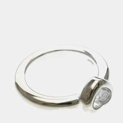 مملوكة مسبقًا خاتم شوبارد هابي دايموندز ألماس وذهب أبيض عيار 18 مقاس 51