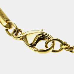 Pre Owned Chopard Happy Diamond Crystal 18K Yellow Gold Pendant Necklace