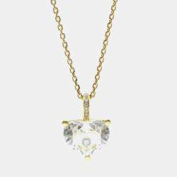 Pre Owned Chopard Happy Diamond Crystal 18K Yellow Gold Pendant Necklace