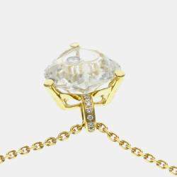 Pre Owned Chopard Happy Diamond Crystal 18K Yellow Gold Pendant Necklace