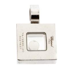 Chopard Happy Diamond 18k White Gold Square Pendant