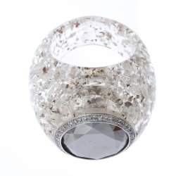Chopard Golden Diamond Collection Diamond Gold Flecked Resin Ring Size 54.5