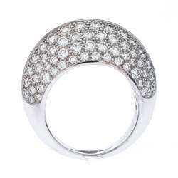Pre Owned Chopard Diamond Brown Diamond 18K White Gold Knife Edge Cocktail Ring Size 54.5