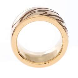 Chopard Chopardissimo Revolving Signature 18k Rose Gold Band Ring Size 54
