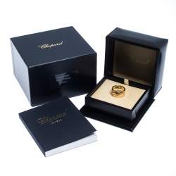 Chopard Chopardissimo Revolving Signature 18k Rose Gold Band Ring Size 54