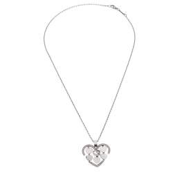 Pre Owned Chopard Happy Diamonds Happy Amore 18K White Gold Pendant Necklace