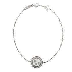 Chopard Happy Diamonds Icons 18K White Gold Chain Link Bracelet