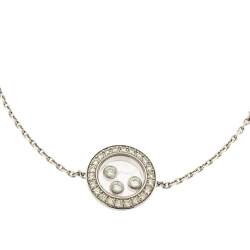 Chopard Happy Diamonds Icons 18K White Gold Chain Link Bracelet