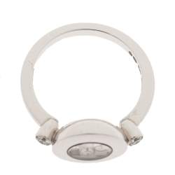 Chopard Happy Diamond 18K White Gold Ring EU 53