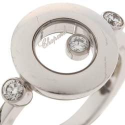 Chopard Happy Diamond 18K White Gold Ring EU 53