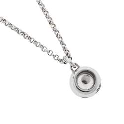 Chopard Happy Diamond Mini Circle 18K White Gold Pendant Necklace