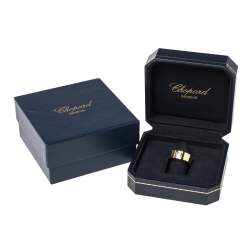 Pre Owned Chopard Happy Diamonds 18K Yellow Gold Band Ring 52