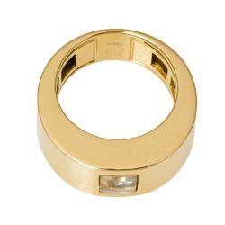 Pre Owned Chopard Happy Diamonds 18K Yellow Gold Band Ring 52