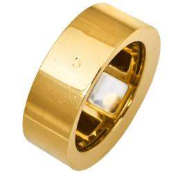 Pre Owned Chopard Happy Diamonds 18K Yellow Gold Band Ring 52