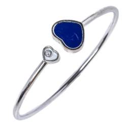 Chopard Happy Diamond Hearts Lapis Lazuli 18K White Gold Bracelet S