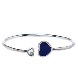 Chopard Happy Diamond Hearts Lapis Lazuli 18K White Gold Bracelet S
