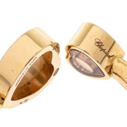 Chopard Happy Hearts Diamond Mother of Pearl 18K Rose Gold Ring Size 49